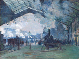 Cuadro de Oscar-Claude Monet - Estación SaintLazare, Tren de Normandía