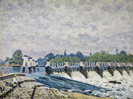Cuadro de Alfred Sisley - Molesey Weir, Hampton Court