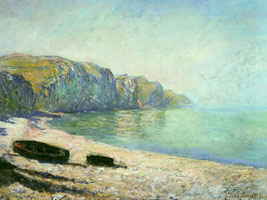 Cuadro de Oscar-Claude Monet - Barcos en la playa en Pourville, Marea baja