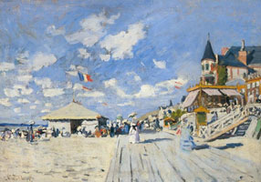Cuadro de Oscar-Claude Monet - El Paseo Marítimo en la Playa de Trouville