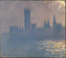Cuadro de Oscar-Claude Monet - Casas del Parlamento, Efecto de la luz del sol