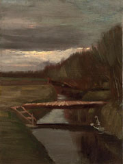 Cuadro de Vincent Willem van Gogh  - Sloot en kleine brug