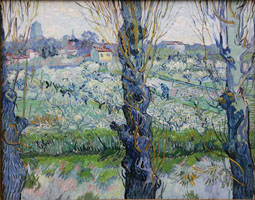 Cuadro de Vincent Willem van Gogh  - Vista de Arles, huertas florecientes