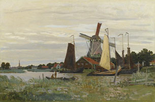 Cuadro de Oscar-Claude Monet - Molino en Zaandam