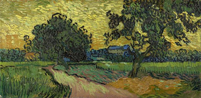 Cuadro de Vincent Willem van Gogh  - Paisaje en el crepúsculo