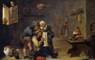 Cuadro de David Teniers (El Joven) - Operación quirúrgica-