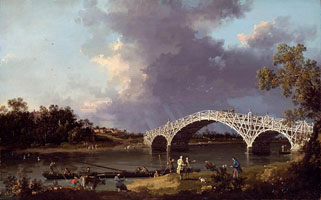 Cuadro de Giovanni Antonio Canal - Una vista del puente de Walton