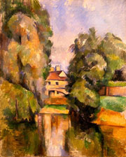 Cuadro de Paul Cézanne - Casa de Campo por un Río