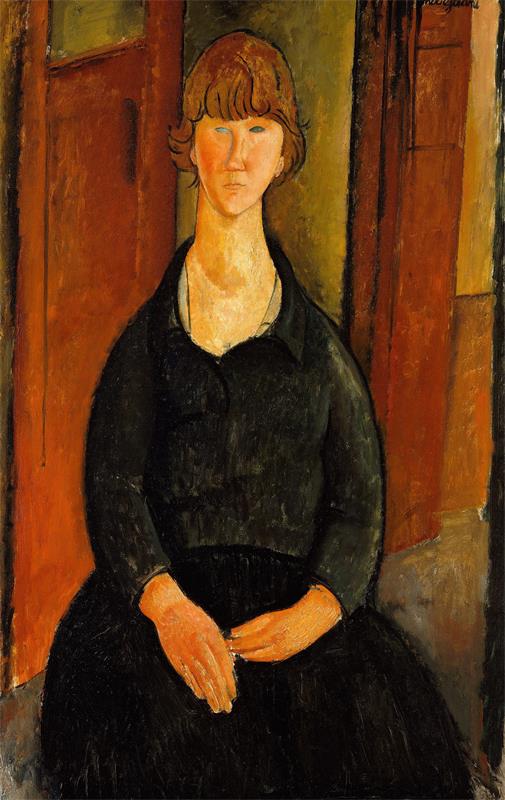 Cuadro de Amedeo Modigliani - Flower Vendor (1919)