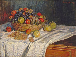Cuadro de Oscar-Claude Monet - Naturaleza muerta con manzanas y uvas