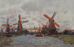 Cuadro de Oscar-Claude Monet - Molinos de Westzijderveld cerca de Zaandam
