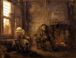 Cuadro de Rembrandt Harmenszoon van Rijn  - Tobit y su Esposa
