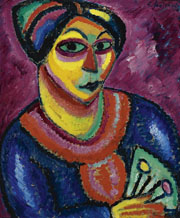 Cuadro de Alexej von Jawlensky - Mujer con un abanico verde