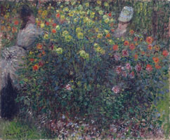 Cuadro de Oscar-Claude Monet - Las niñas en el jardín