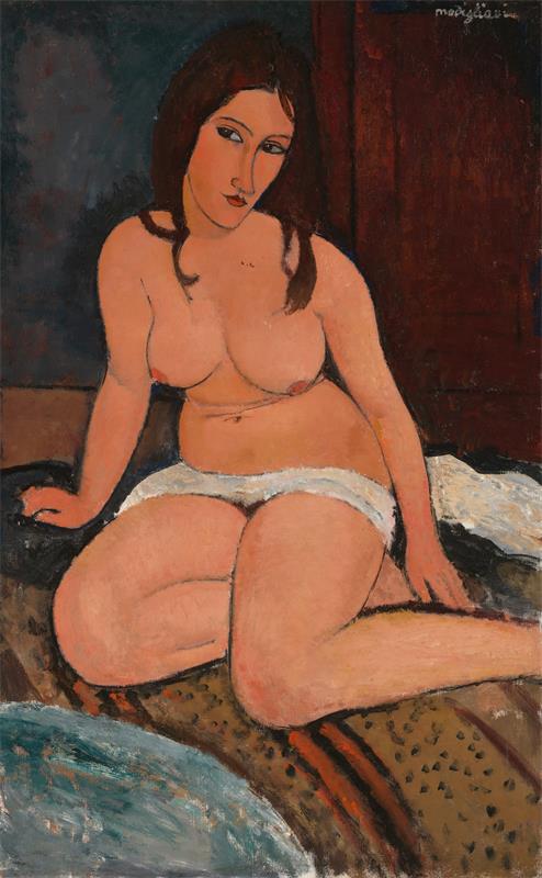Cuadro de Amedeo Modigliani - Seated Nude (1917)