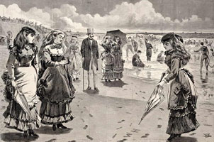 Cuadro de Homer winslow - La playa en la rama larga, publicada como suplemento del arte al diario de Appleton