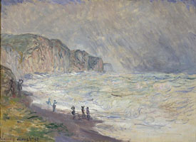 Cuadro de Oscar-Claude Monet - Pesado mar en Pourville