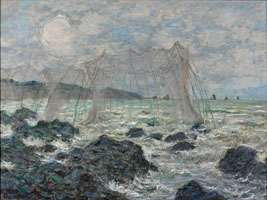 Cuadro de Oscar-Claude Monet - Redes de pesca en Pourville