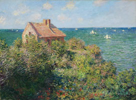 Cuadro de Oscar-Claude Monet - Opiniones sobre Fisherman's Cottage at Varengeville