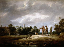 Cuadro de David Teniers (El Joven) - Campesinos que conversan