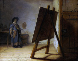 Cuadro de Rembrandt Harmenszoon van Rijn  - El artista en su estudio