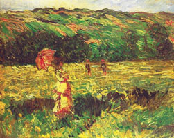 Cuadro de Oscar-Claude Monet - El Paseo Carítimo cerca de Limetz