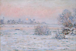 Cuadro de Oscar-Claude Monet - Invernal al sol, Lavacourt