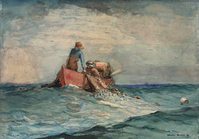 Cuadro de Homer winslow - Acarreo en las Redes