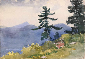 Cuadro de Homer winslow - North Woods Club, Adirondacks (El Tete-a-Tete interrumpido)