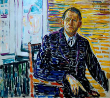 Cuadro de Edvard Munch - Autorretrato en el Clinc