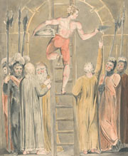 Cuadro de William Blake  - Sellando la piedra y fijando un reloj