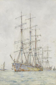Cuadro de Henry Scott Tuke - Windjammers en el ancla