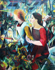 Cuadro de August Macke - Dos Niñas