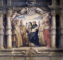 Cuadro de Peter Paul Rubens - Santa Clara entre los padres y doctores de la Iglesia