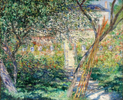 Cuadro de Oscar-Claude Monet - Jardín de Monet en Vetheuil
