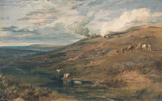Cuadro de Joseph Mallord William Turner - Dartmoor - La Fuente del Tamar y el Torridge
