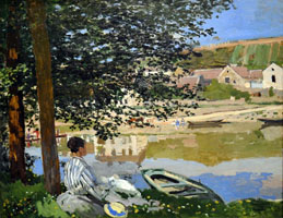 Cuadro de Oscar-Claude Monet - Escena del río en Bennecourt