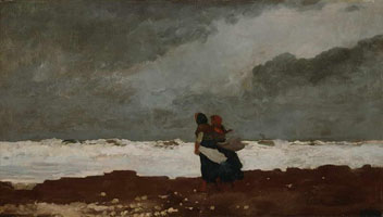 Cuadro de Homer winslow - Dos figuras por el mar