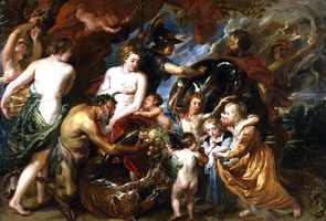 Cuadro de Peter Paul Rubens - Minerva protege Pax de Marte