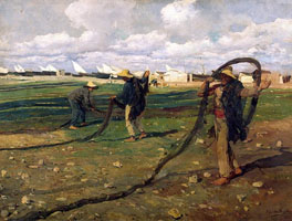 Cuadro de Joaquín Sorolla y Bastida - Los pescadores con sus redes