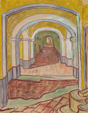 Cuadro de Vincent Willem van Gogh  - Corredor en el asilo