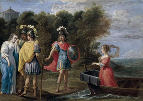 Cuadro de David Teniers (El Joven) - Separación de Armida y Reinaldo