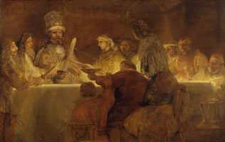 Cuadro de Rembrandt Harmenszoon van Rijn  - La Conspiración de los Batavianos bajo Claudius Civilis