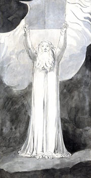 Cuadro de William Blake  - Moisés recibiendo la ley
