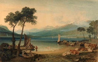 Cuadro de Joseph Mallord William Turner - Lago Lemán y Monte Blanc