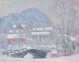 Cuadro de Oscar-Claude Monet - Noruega, Sandviken pueblo en la nieve