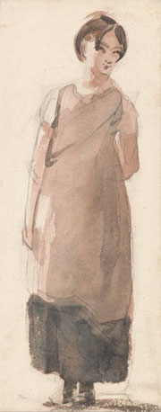 Cuadro de John Constable - Una chica del campo en el distrito de los lagos