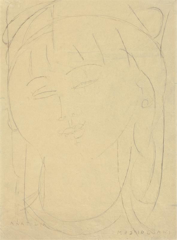 Cuadro de Amedeo Modigliani - Head of Anatolia (1900