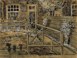 Cuadro de Vincent Willem van Gogh  - El Jardín Trasero de la Casa de la Madre de Sien, La Haya