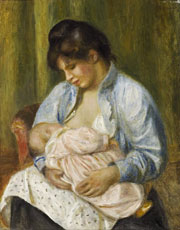 Cuadro de Pierre Auguste Renoir - Una mujer que amamanta a un niño